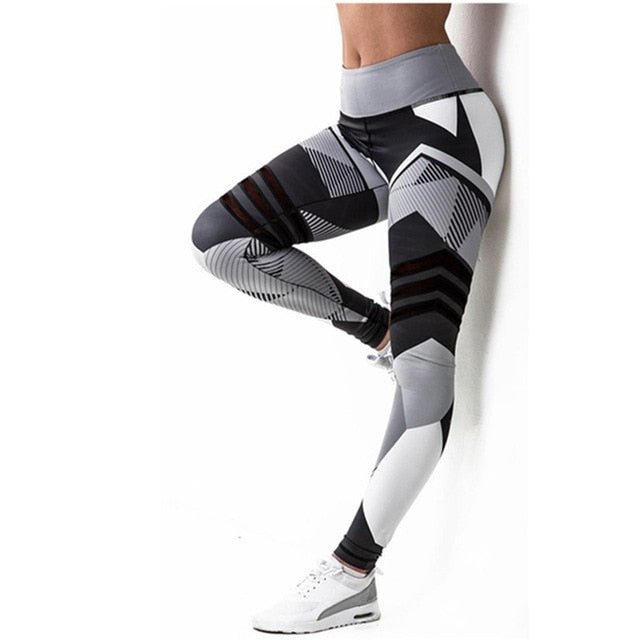High waist Elastic women Mesh Legging pants Black sexy Fitness sporting Capri Pants with pocket Cropped trousers legging