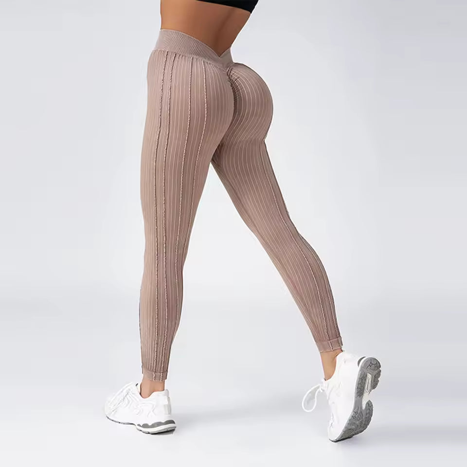 مجموعة الليغينغ + الشورت لنحت الجسم – Seamless High Waist